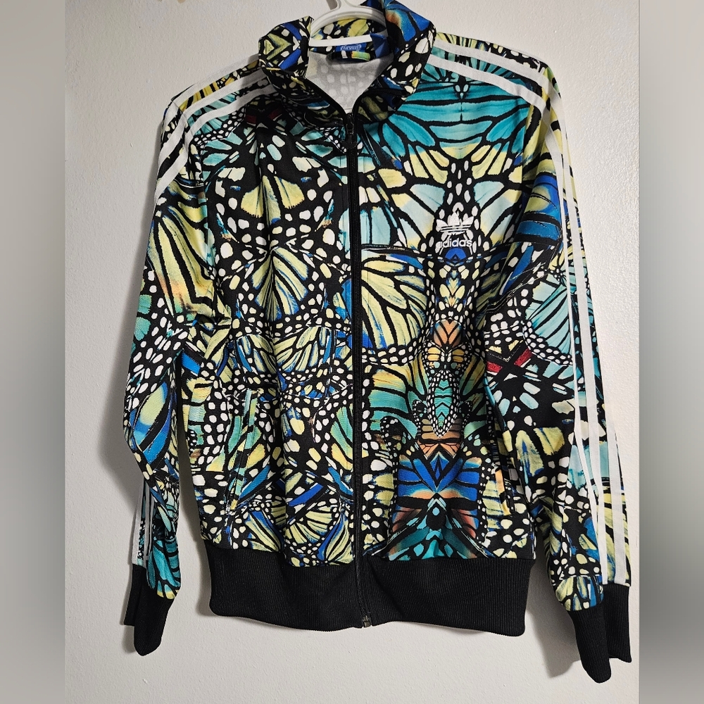 3/$45 Rare Adidas track jacket butterfly